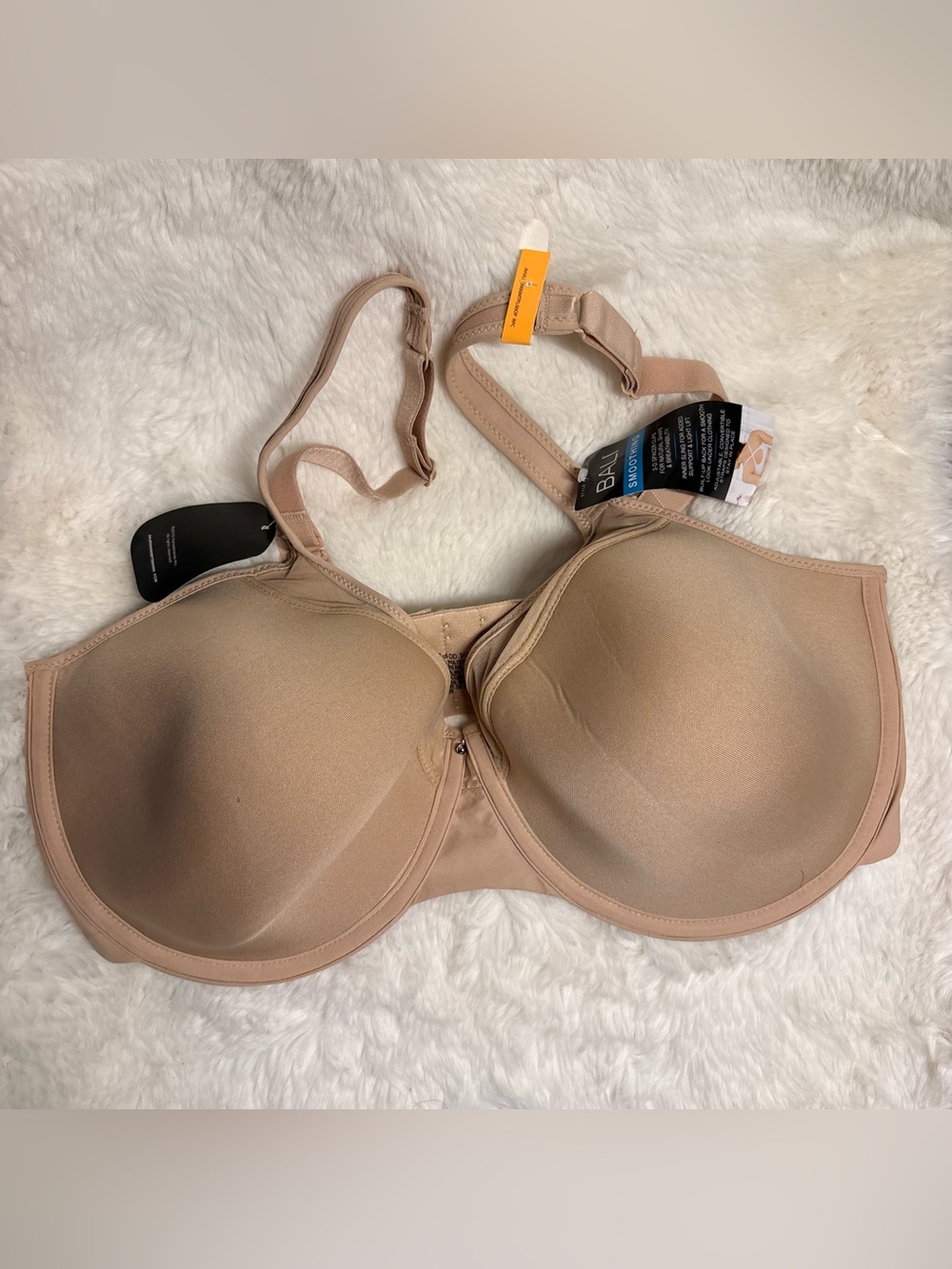 Bali Cream Lined Breathable Bra, NWT, Size 38DD